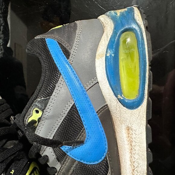 Nike Air Max 407759-029 2012 Black Blue Check Youth Size 5.5 - Picture 3 of 16